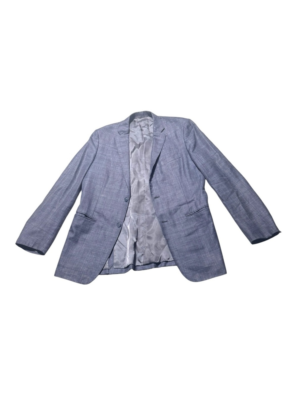 Loro Piana Fabric Men’s 46? Blue Plaid Sport Coat Blazer Wool linen silk
